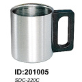 Tasse à double paroi en acier inoxydable de haute qualité 18/8 Sdc-220c